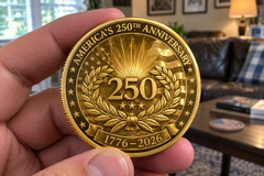 Coin held in hand